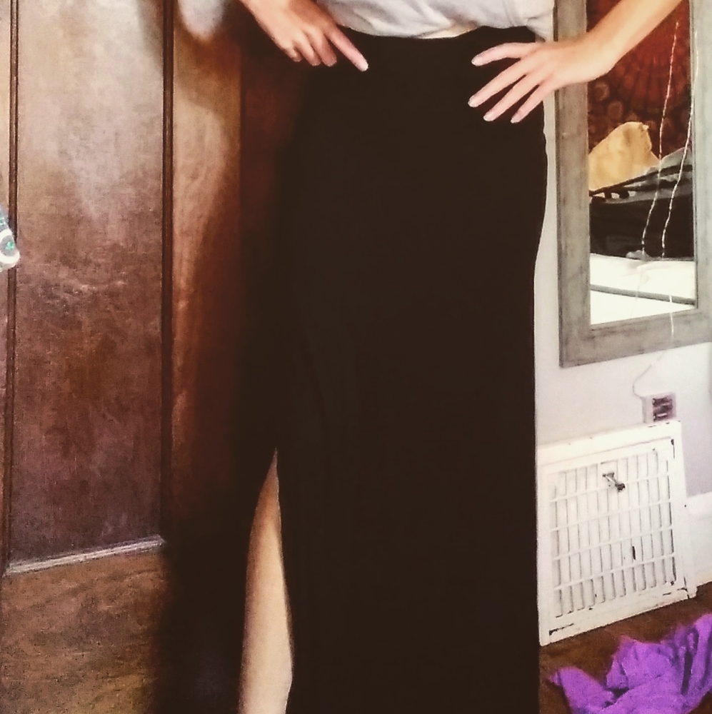 Black maxi skirt